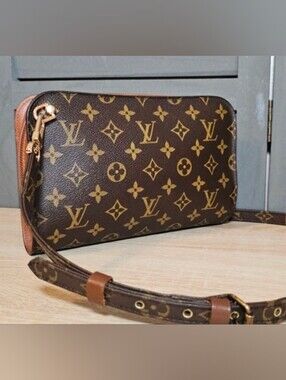 Authentic LOUIS VUITTON Monogram Orsay Clutch Crossbody Bag